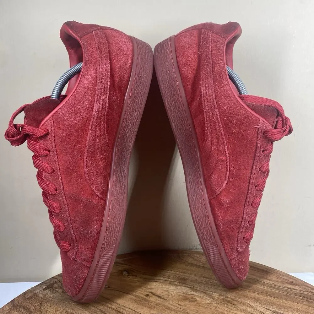Puma Suede Classic Mono Iced Triple Red Mens Size 11.5 Athletic Shoes 381468-01